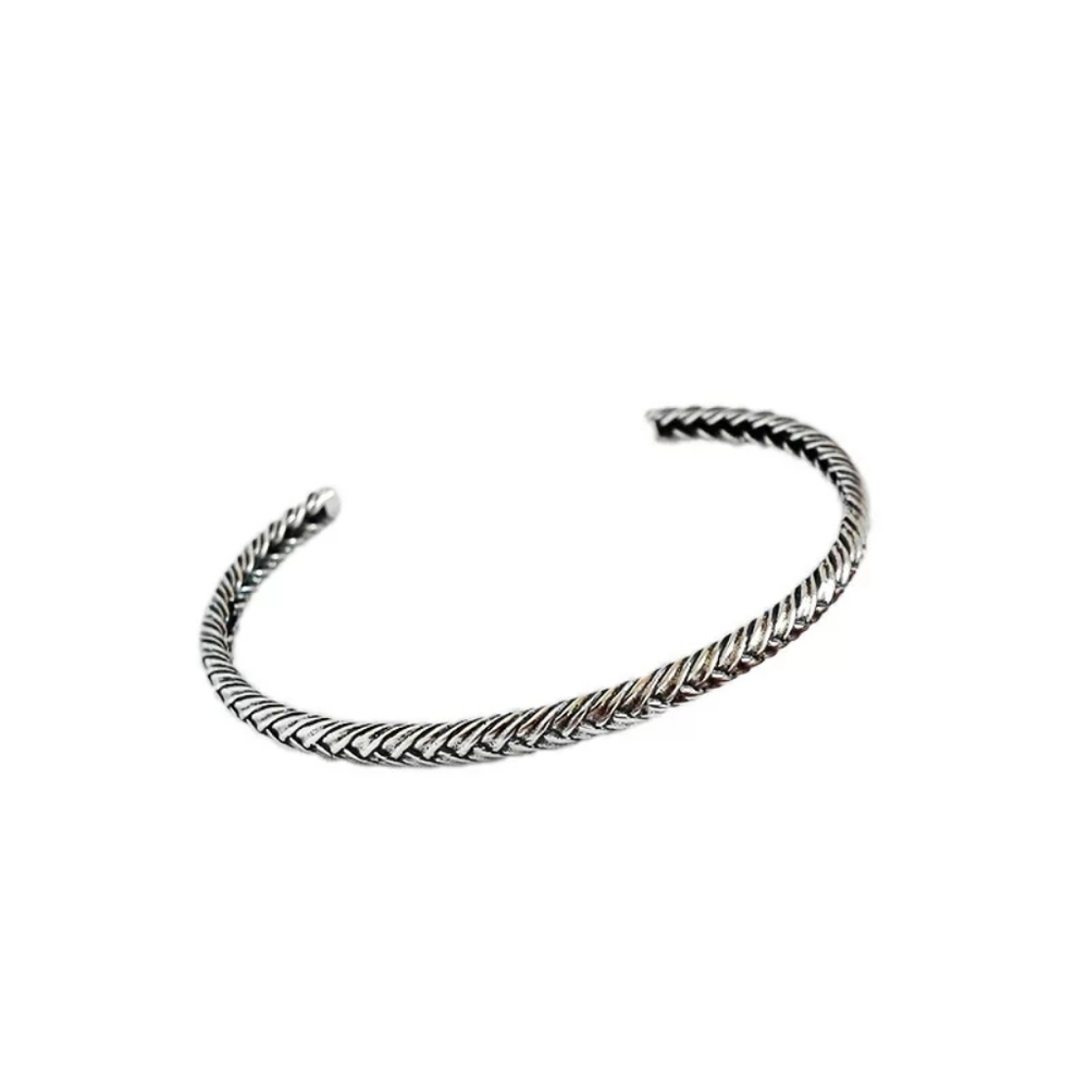 NEW Small Woven 925 Sterling Silver Bracelet - Picture 9 of 15